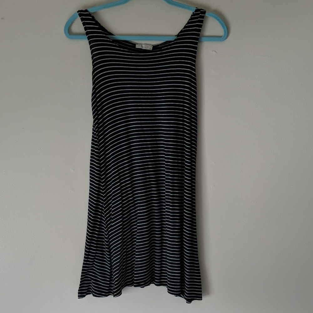 Black&white striped flowy dress